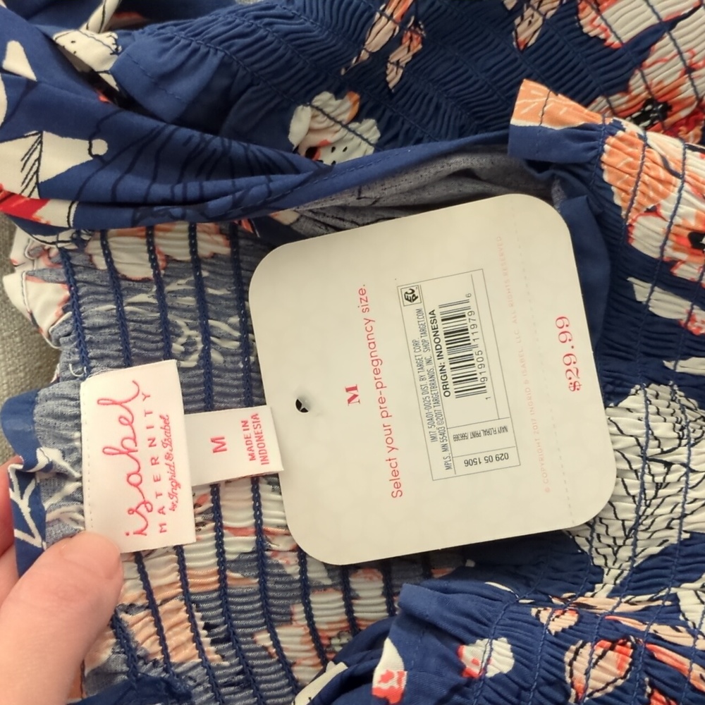 Isabel Maternity Floral Smocked Top Maxi Dress - Picture 6 of 7